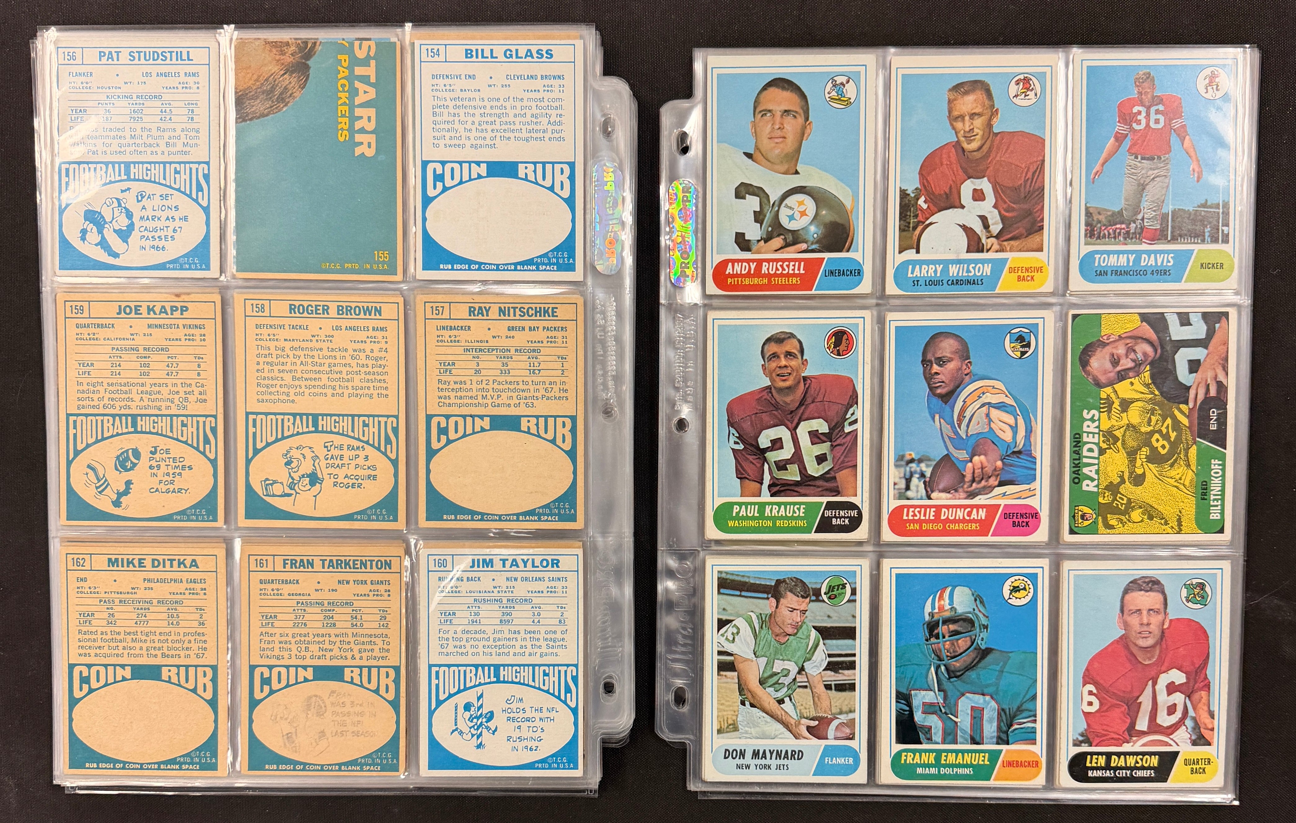 1968 Topps Football Complete Set (219) VG-EX