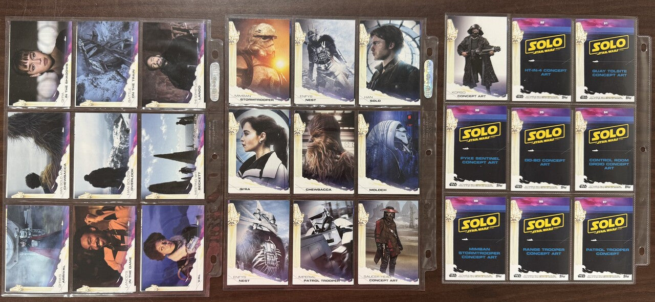 2018 Topps Solo A Star Wars Story Complete Set (100)