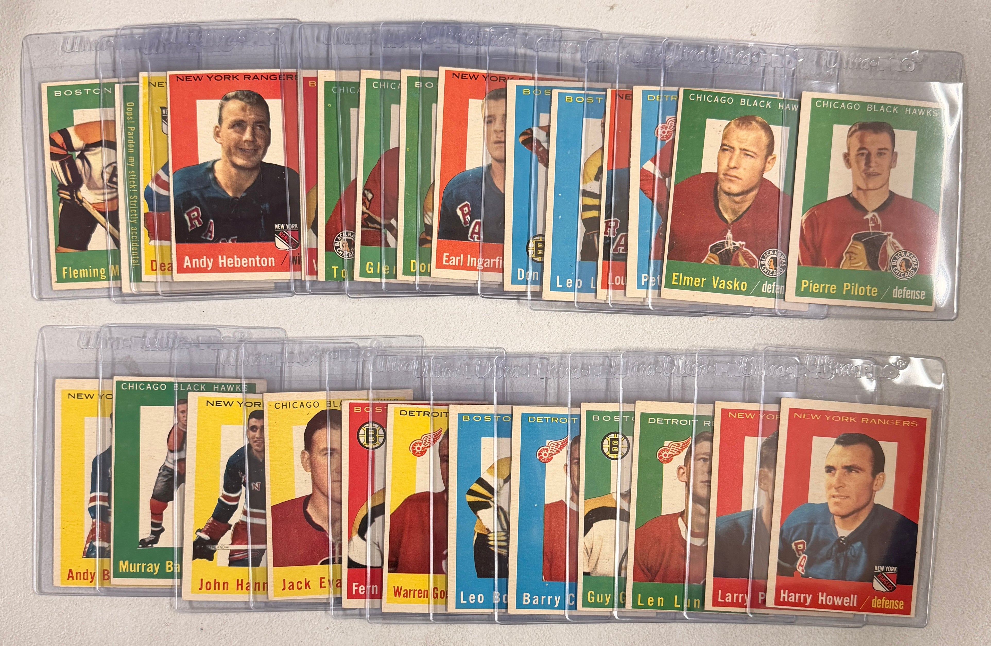 1959/60 Topps Hockey Complete Set (66) VG-EX/MT