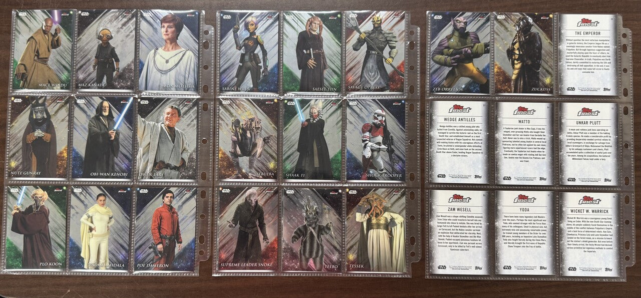 2018 Topps Finest Star Wars Complete Set (100)