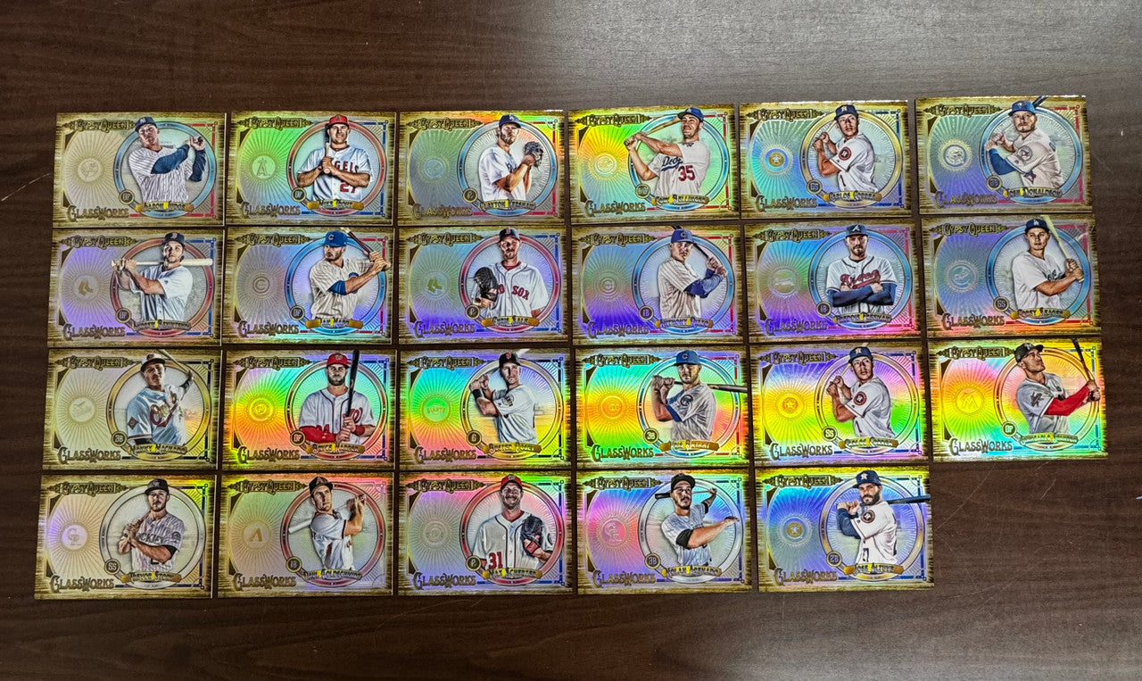 2018 Topps Gypsy Queen GlassWorks Box Topper Near Complete Set 23/25 w/ Judge