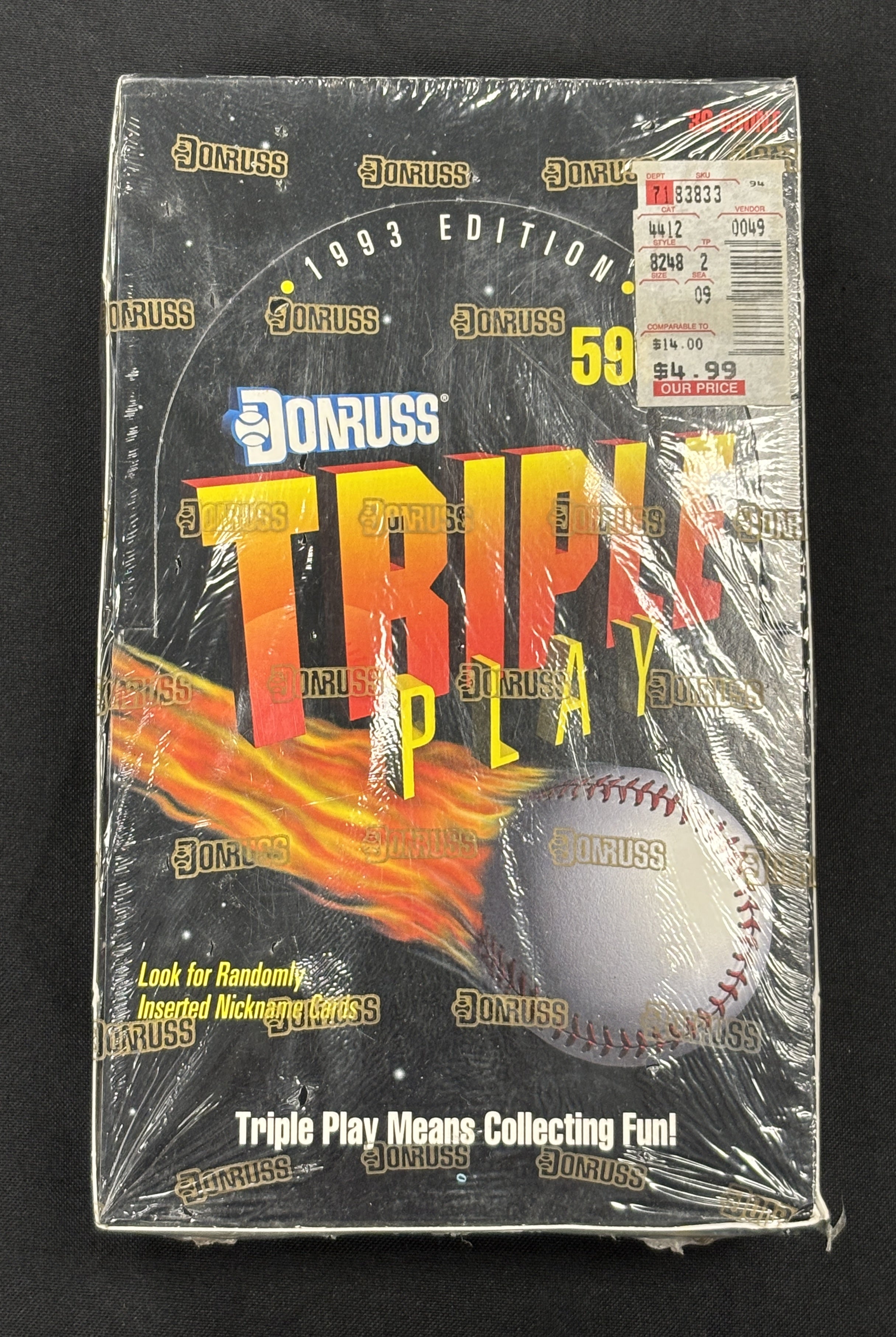 1993 Donruss Triple Play Baseball Factory Sealed Wax Box