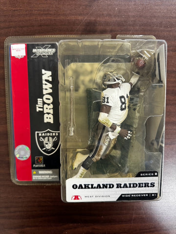 2004 McFarlane NFL Series 8 Tim Brown White Jersey Figure New In Package