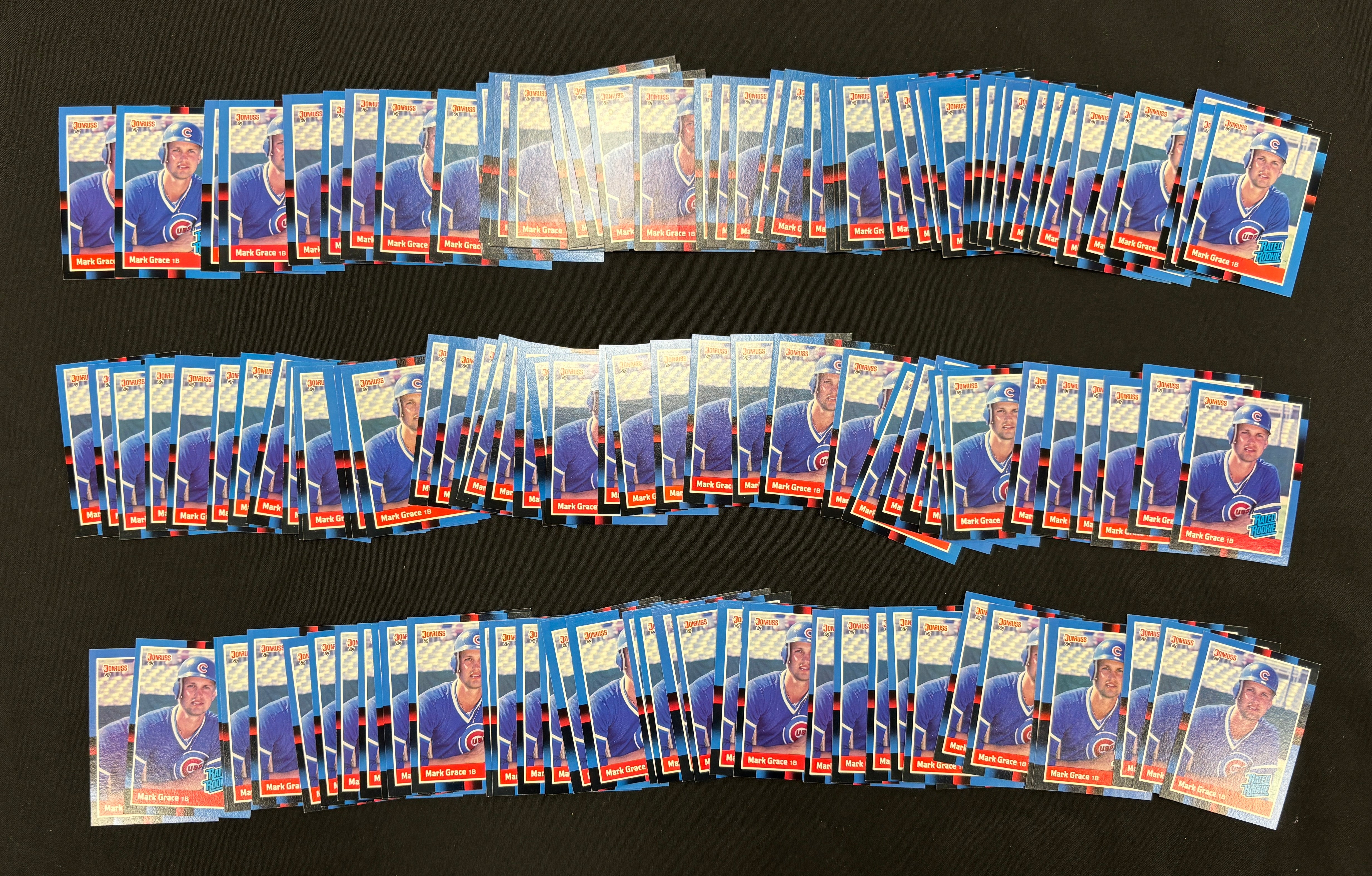 1988 Donruss Mark Grace RC Rated Rookie #40 (Lot of 125)