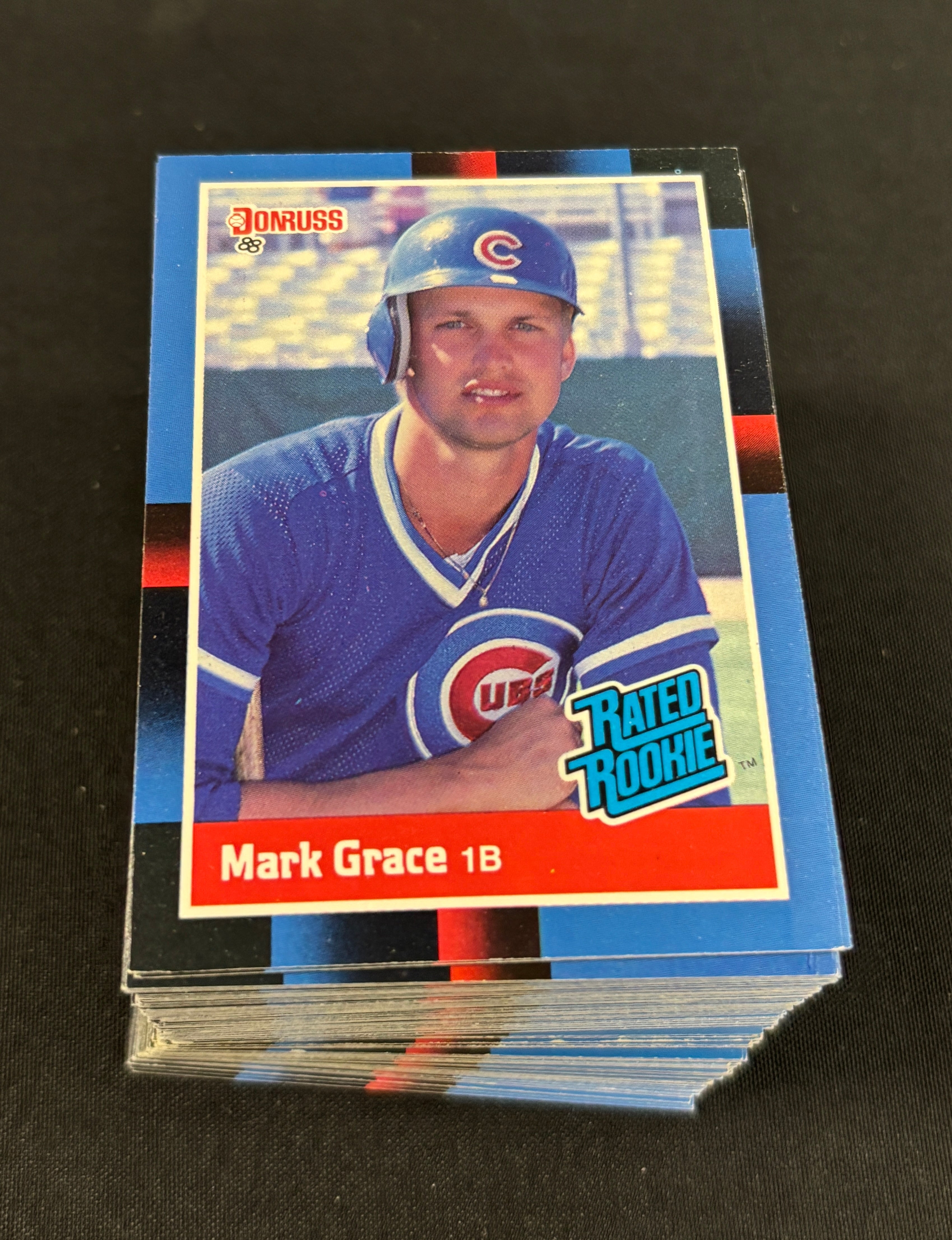 1988 Donruss Mark Grace RC Rated Rookie #40 (Lot of 125)