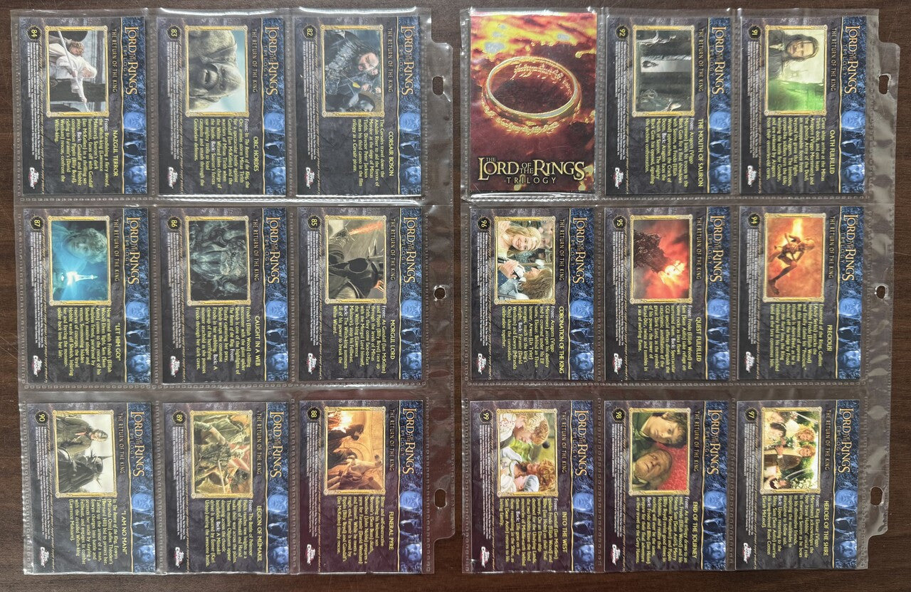 2004 Topps Chrome Lord of the Rings Trilogy Complete Set (100)