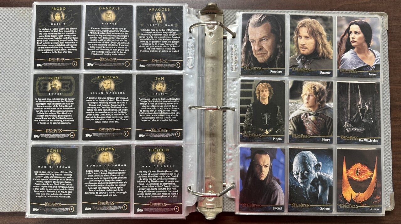 2001/03 Topps Lord of the Rings Trilogy Collector's Edition Complete Sets (486)