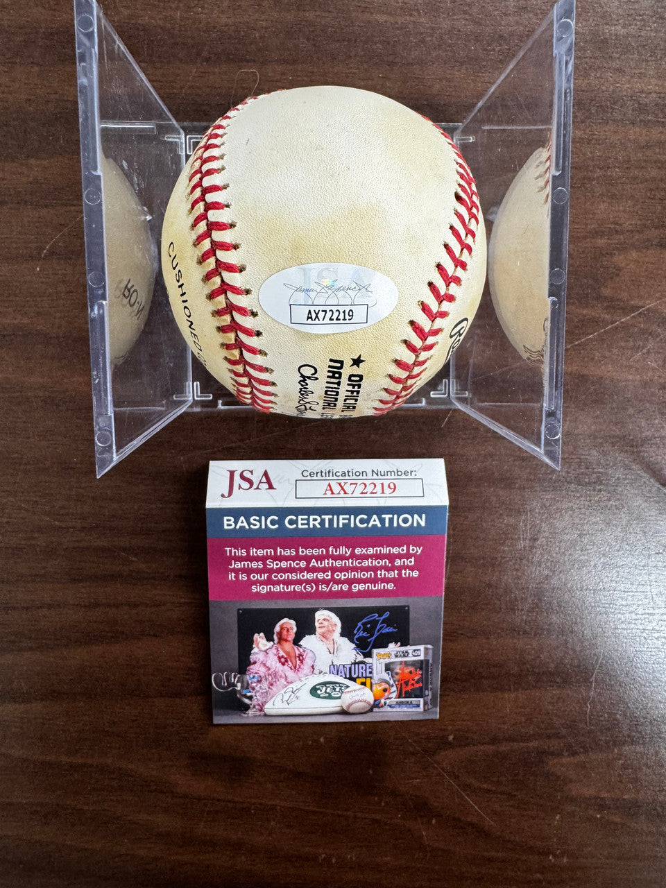 Warren Spahn Signed Autographed Rawlings ONL Baseball JSA *219