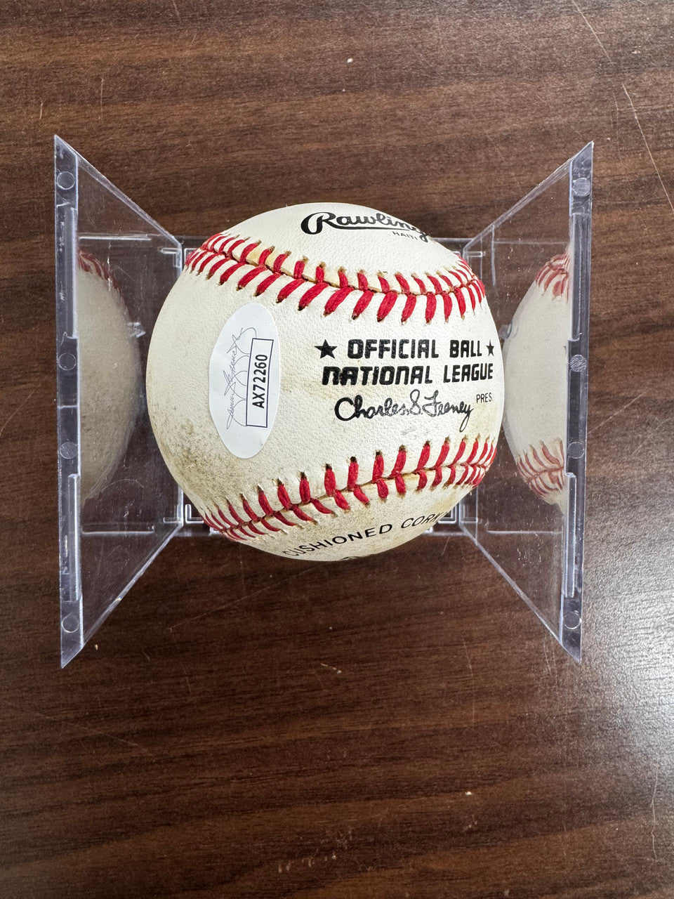 Lou Brock Signed Autographed Rawlings ONL Baseball JSA *260