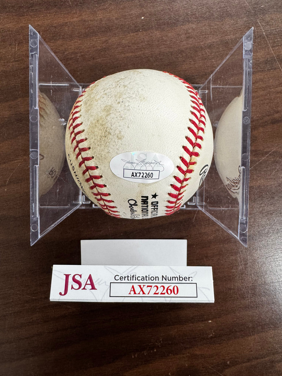Lou Brock Signed Autographed Rawlings ONL Baseball JSA *260