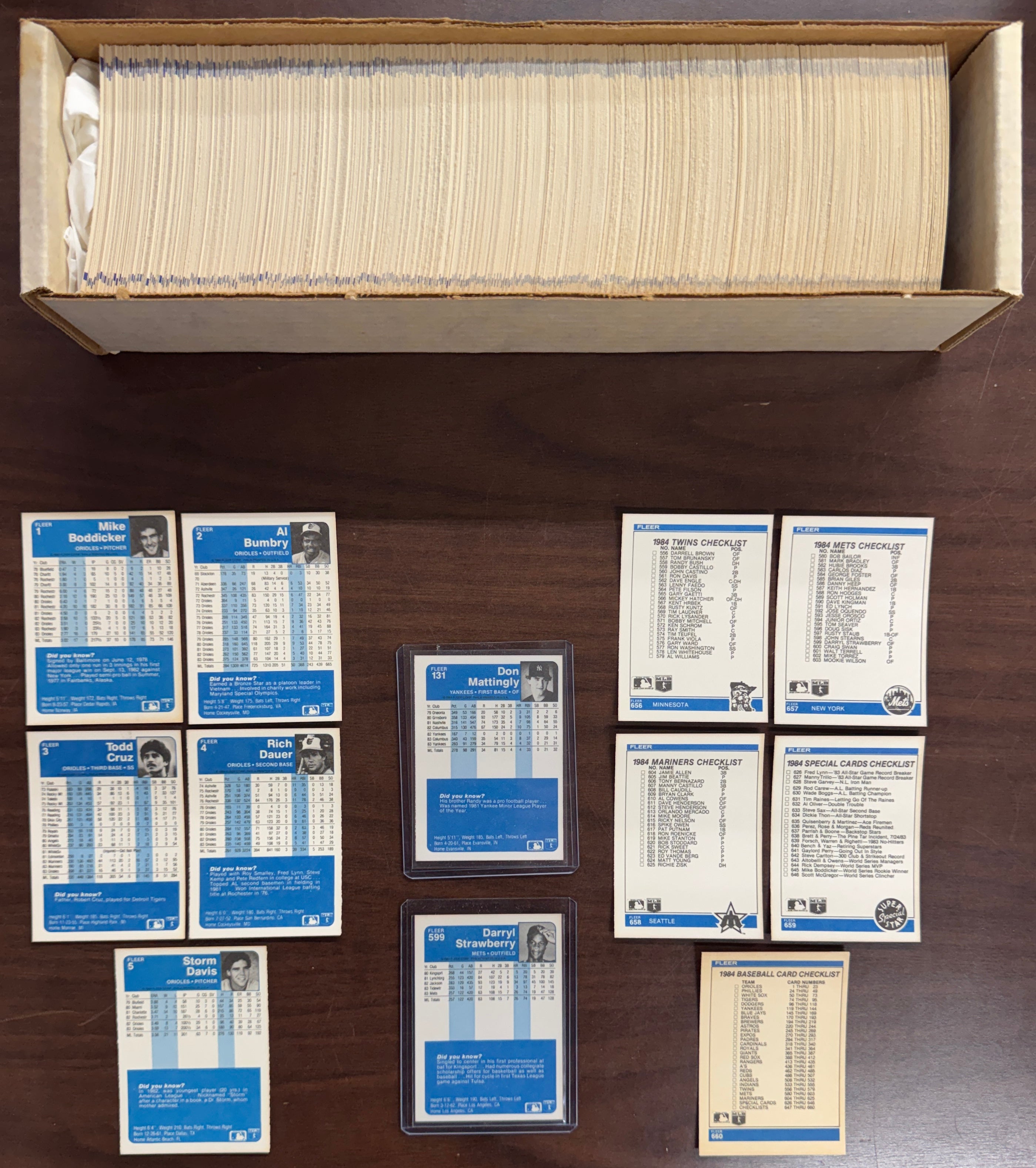 1984 Fleer Baseball Complete Set (660) NM