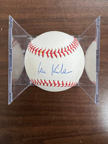 Ian Kinsler Signed Autographed Rawlings OML Baseball MLB