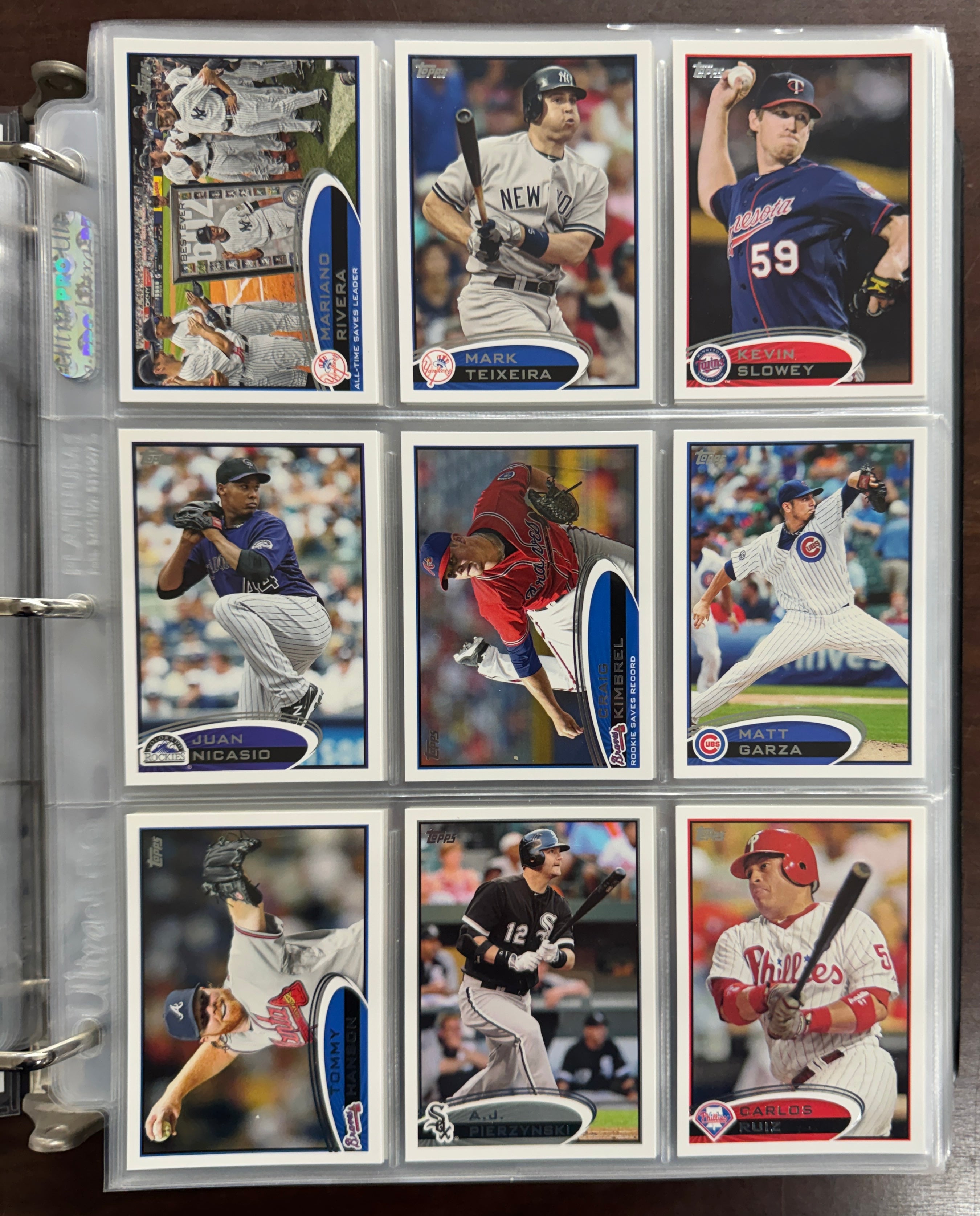 2012 Topps Baseball Set with Topps Binder NM