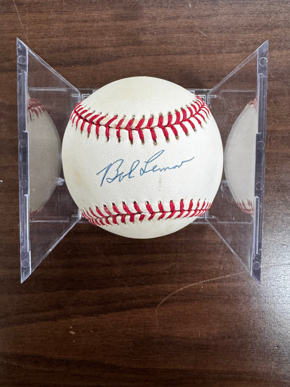Bob Lemon Signed Autographed Rawlings OAL Baseball JSA *240