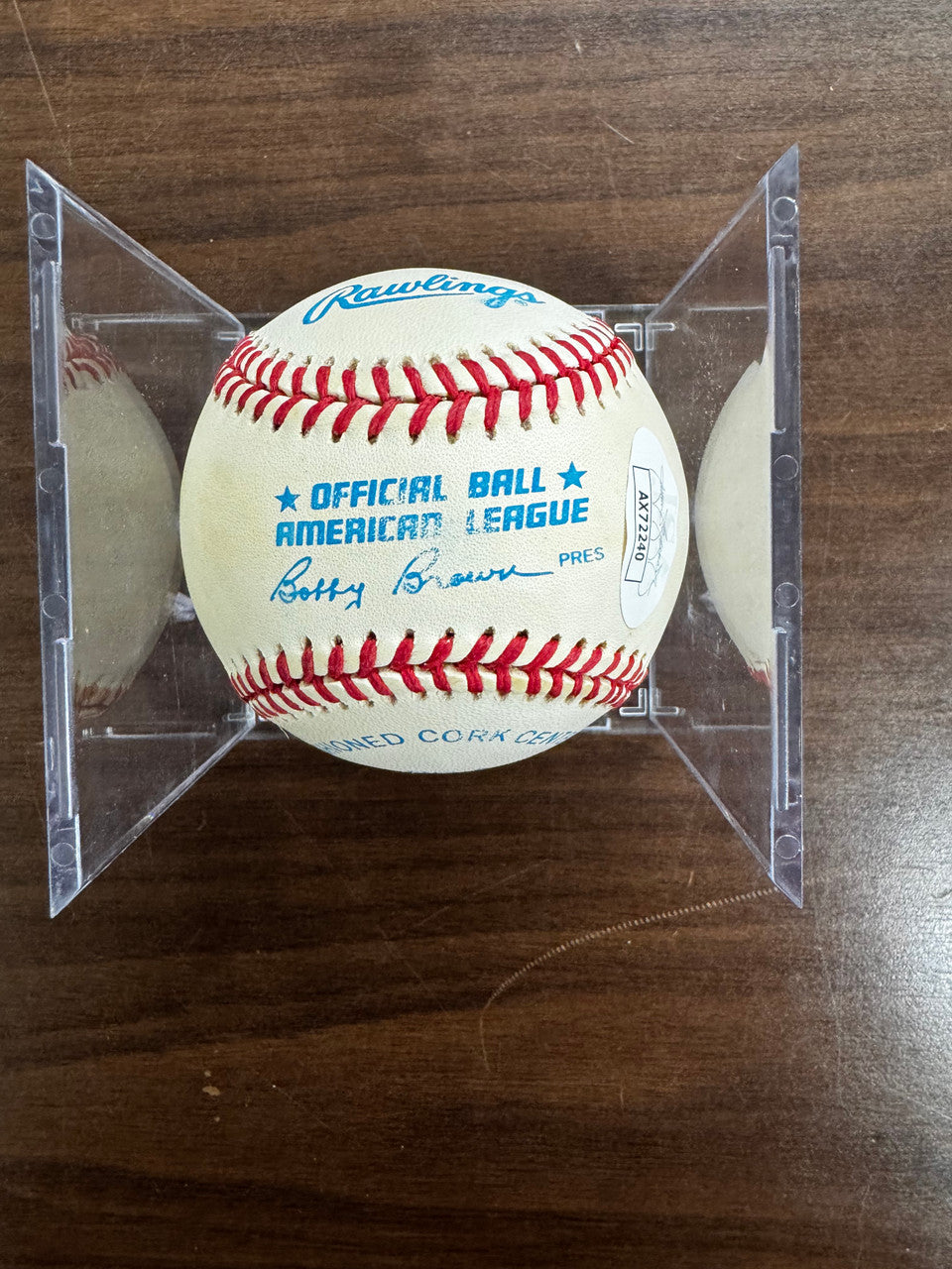 Bob Lemon Signed Autographed Rawlings OAL Baseball JSA *240