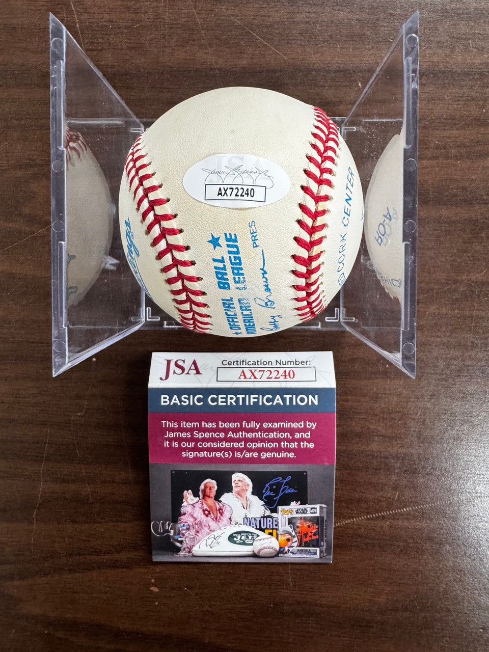 Bob Lemon Signed Autographed Rawlings OAL Baseball JSA *240