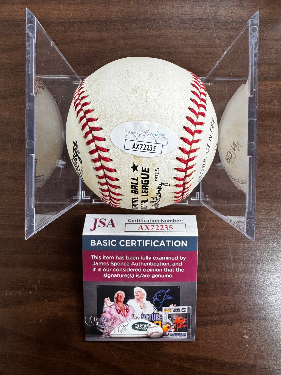 Ernie Banks Signed Autographed Rawlings ONL Baseball JSA *235