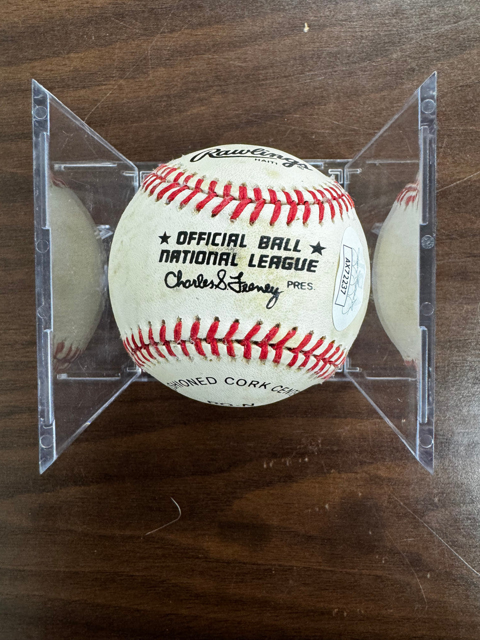 Ernie Banks Signed Autographed Rawlings ONL Baseball JSA *237