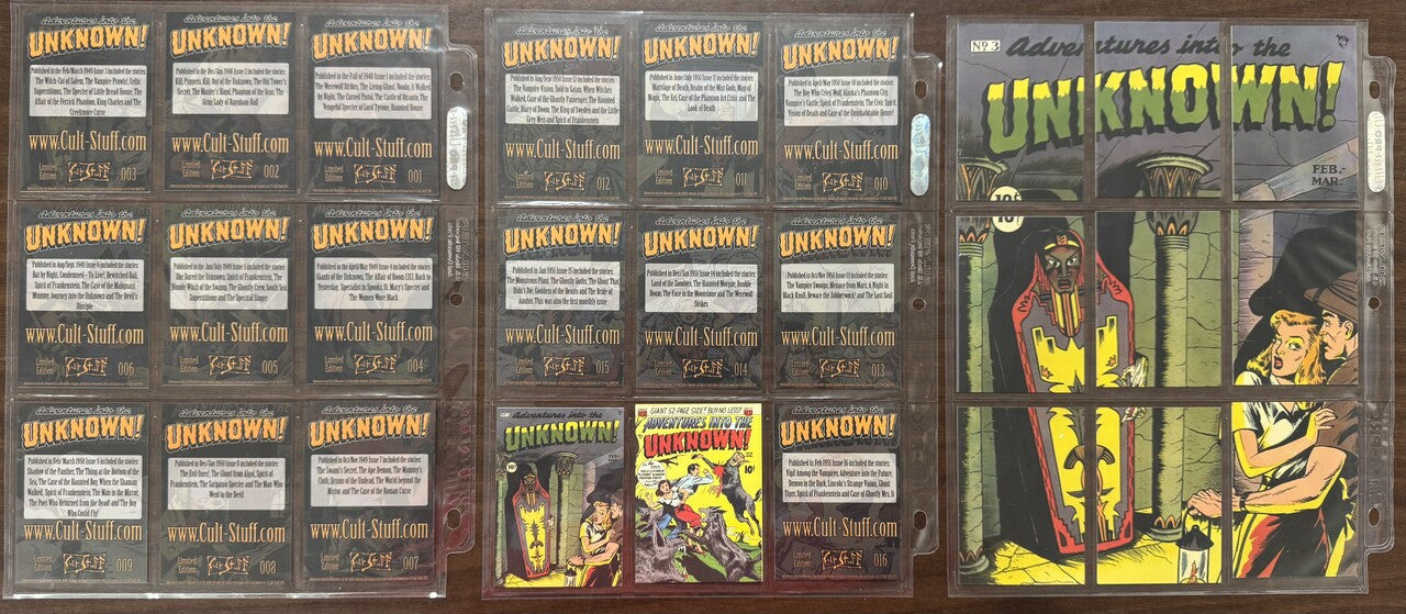 2016 Cult Stuff Adventures Into The Unknown Complete Card Set (27)
