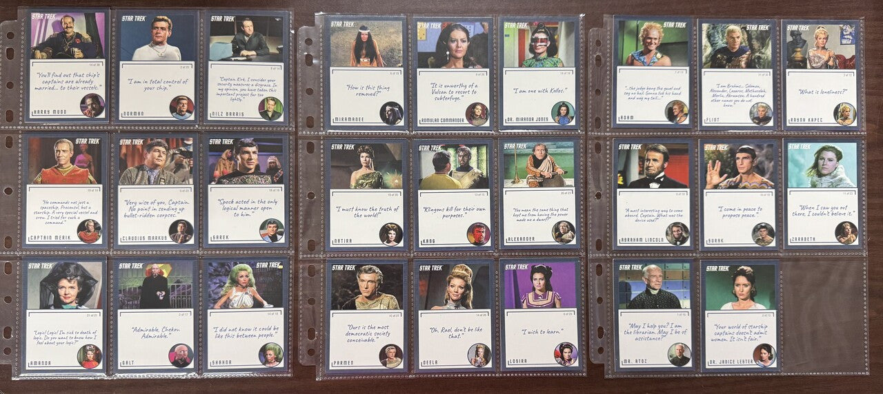 2020 Rittenhouse Star Trek TOS Archives and Inscriptions Complete Set (98)