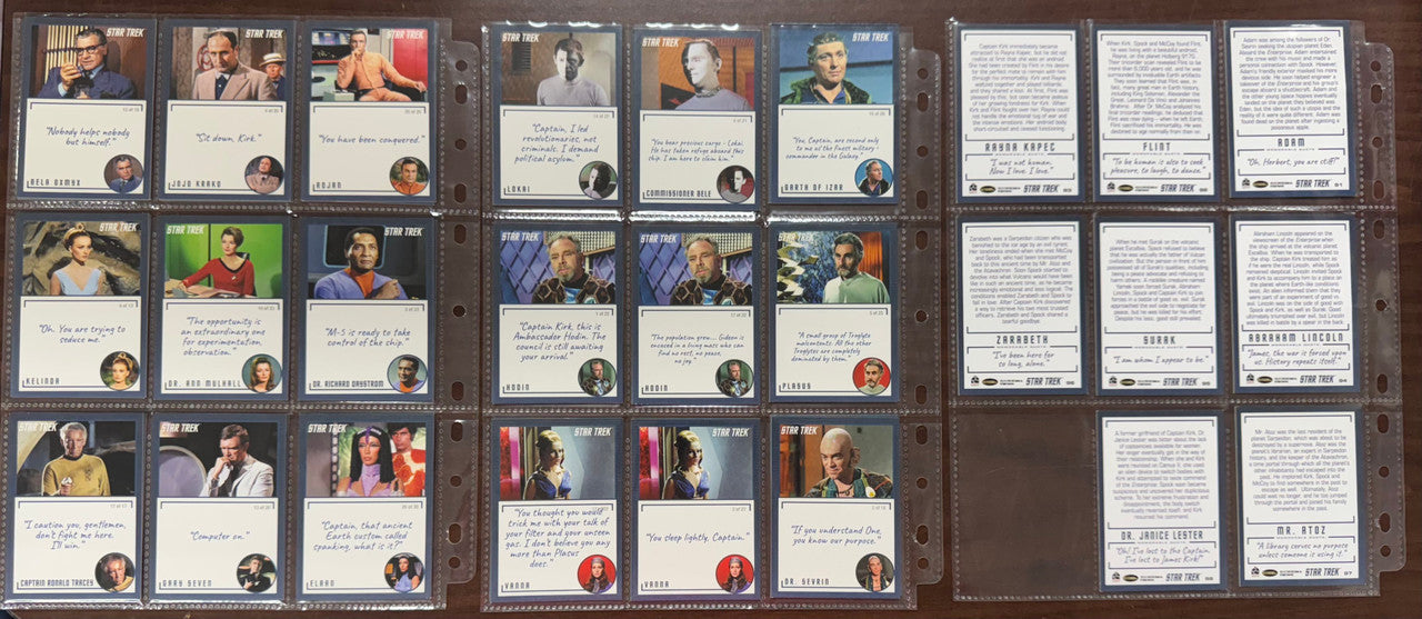 2020 Rittenhouse Star Trek TOS Archives and Inscriptions Complete Set (98)