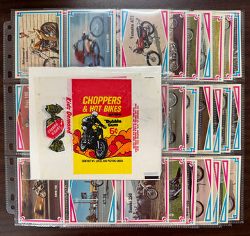 1972 Donruss Choppers and Hot Bikes Complete Set (66) W/ Wrapper NM