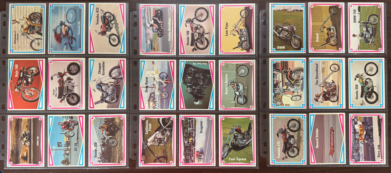 1972 Donruss Choppers and Hot Bikes Complete Set (66) W/ Wrapper NM