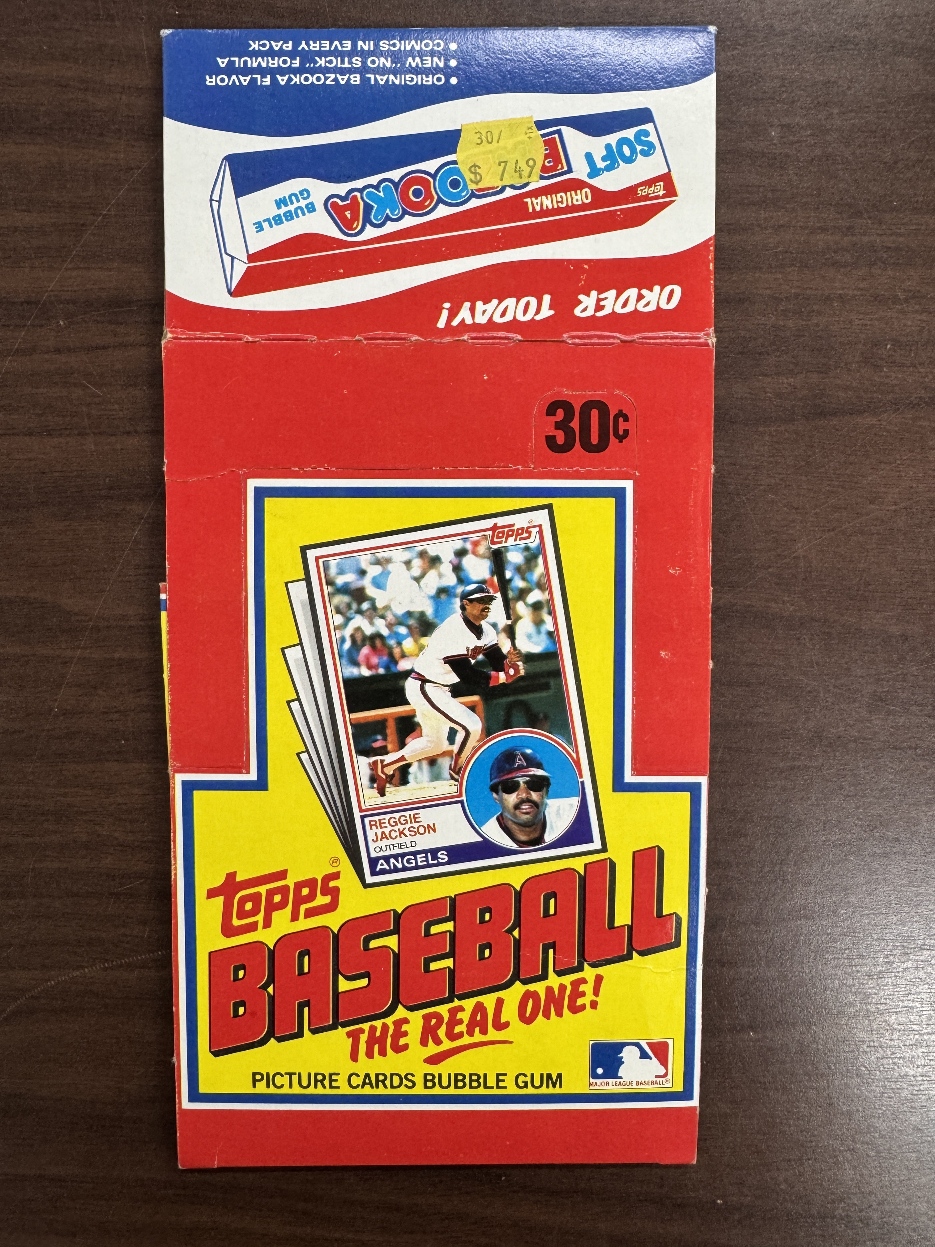 1983 Topps Baseball Empty Wax Box Bazooka Michigan Box
