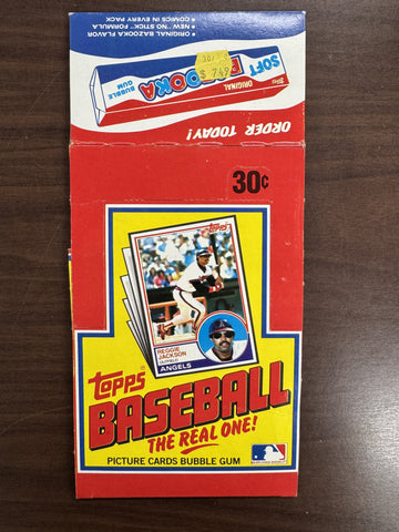 1983 Topps Baseball Empty Wax Box Bazooka Michigan Box