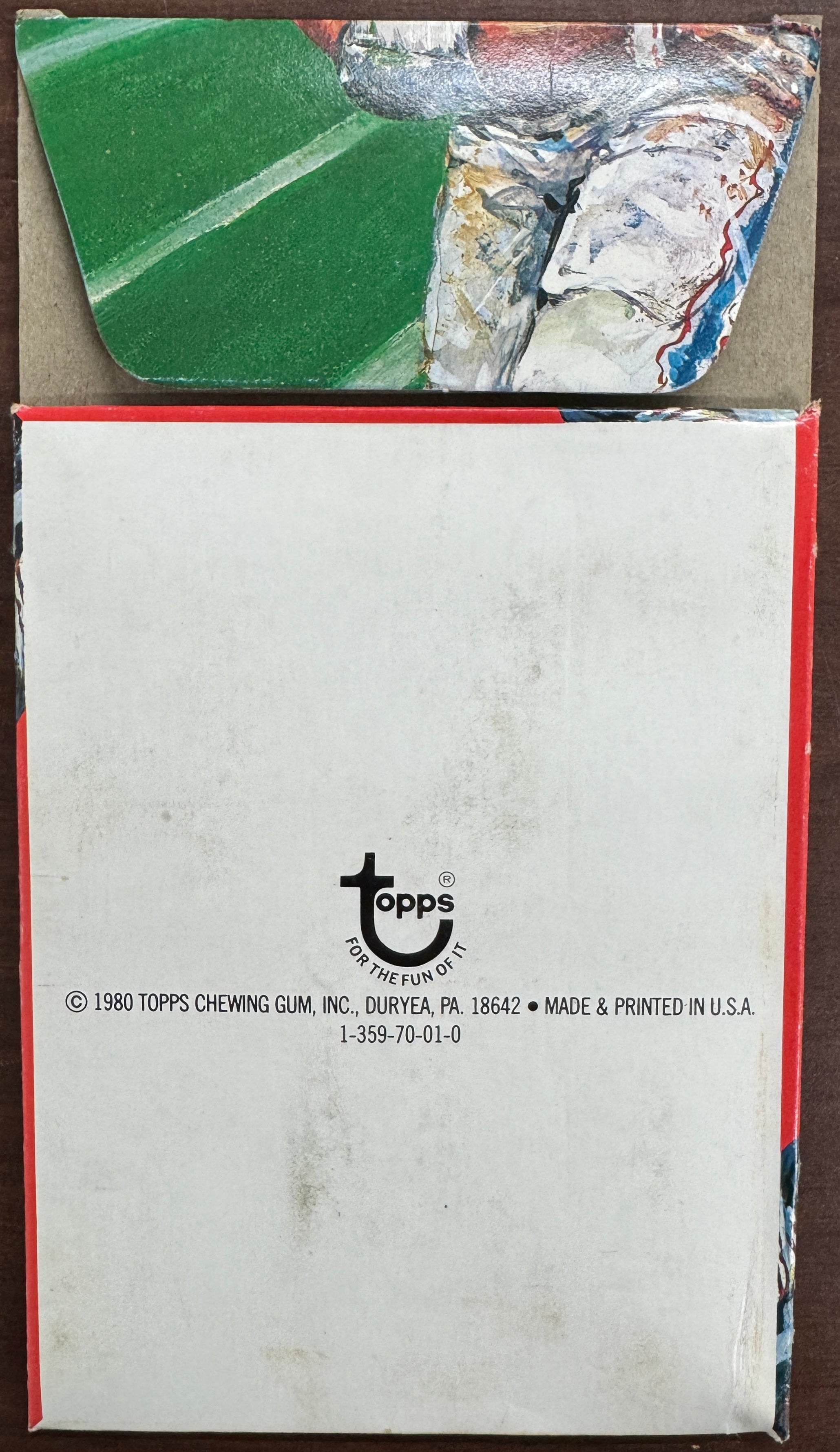 1980 Topps Football Empty Wax Box