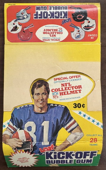 1980 Leaf Kick-Off Football Empty Wax Box