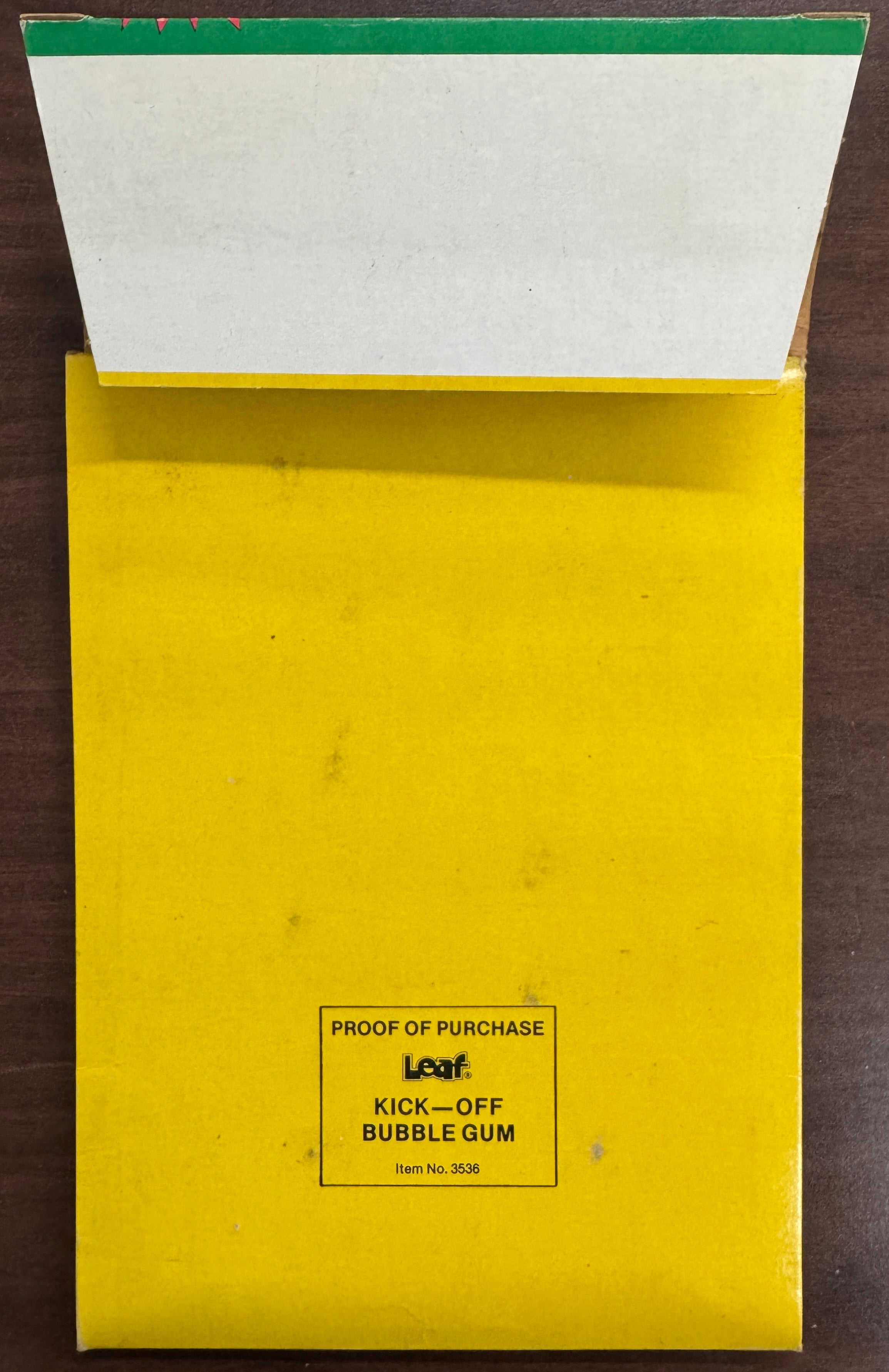1980 Leaf Kick-Off Football Empty Wax Box