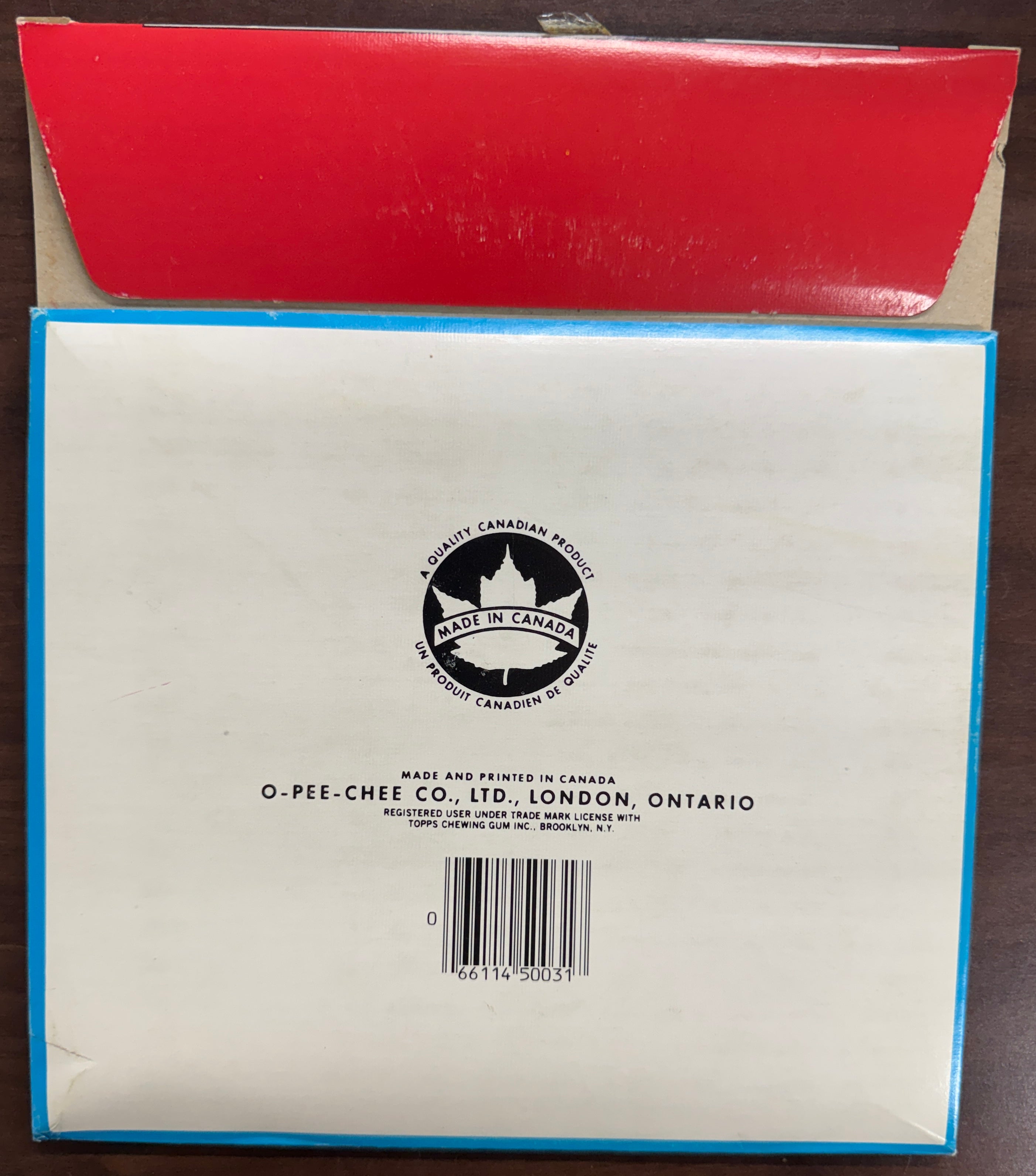 1982/83 O-Pee-Chee Hockey Empty Wax Box