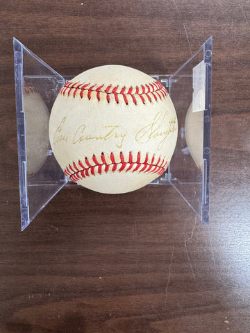 Enos "Country" Slaughter Signed Autographed Rawlings ONL Baseball