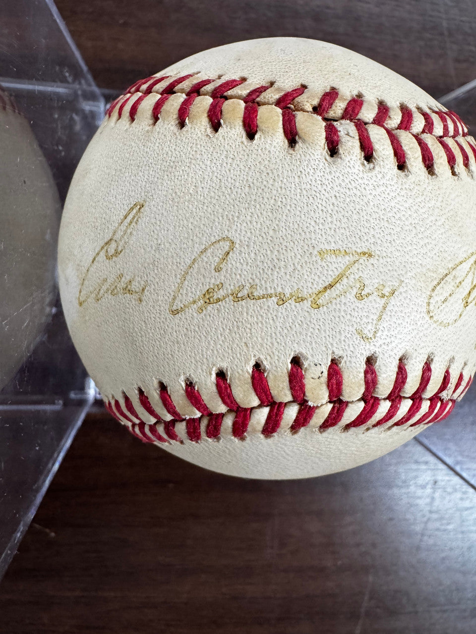 Enos "Country" Slaughter Signed Autographed Rawlings ONL Baseball