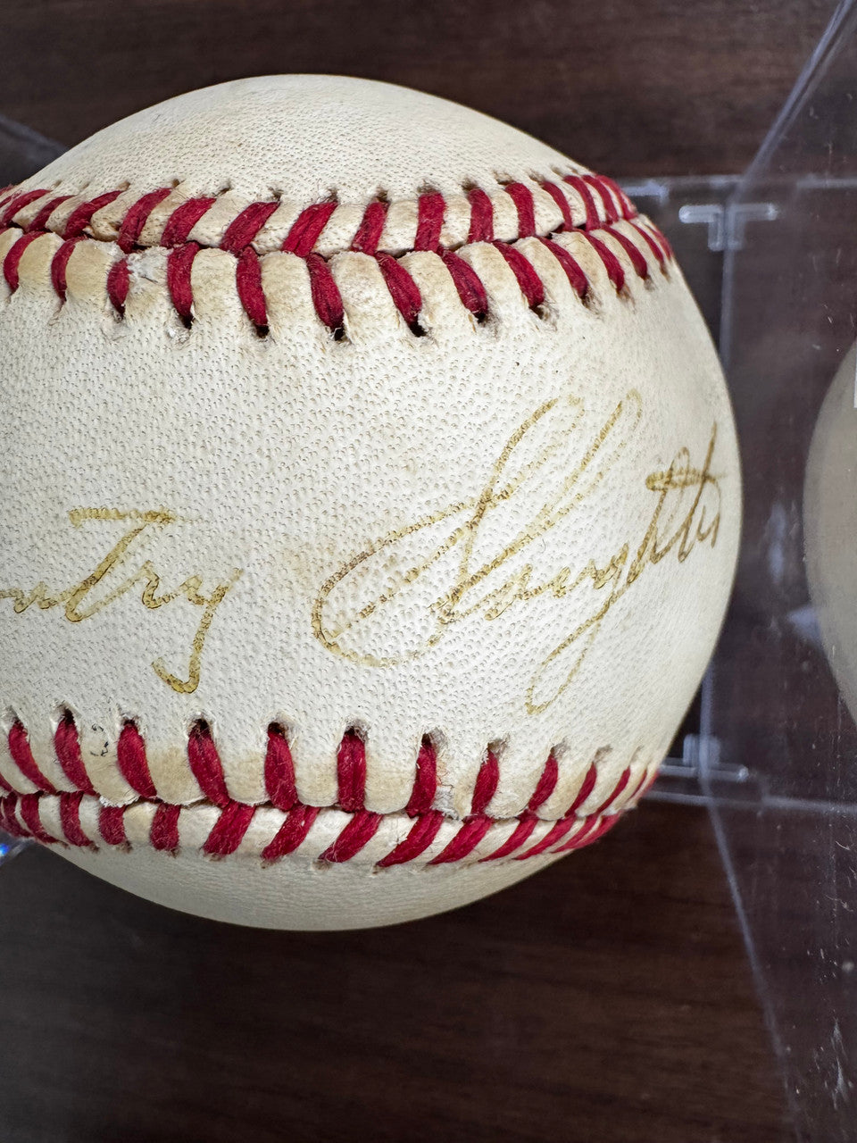 Enos "Country" Slaughter Signed Autographed Rawlings ONL Baseball