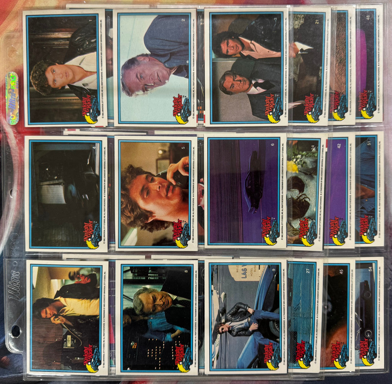 1982 Donruss Knight Rider Complete Card Set (55) NM