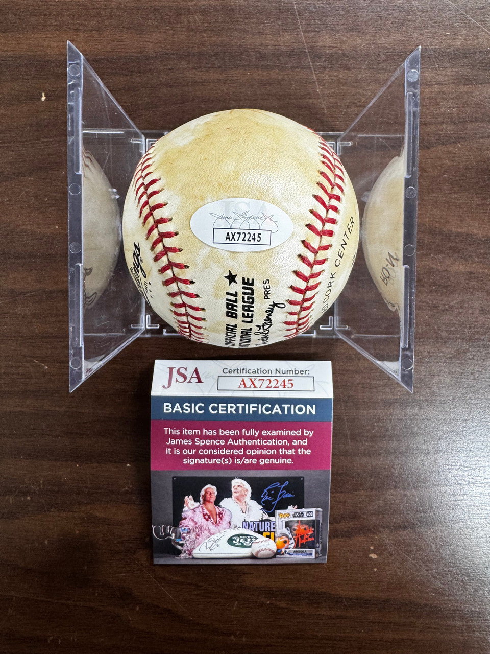 Richie Ashburn Signed Autographed Rawlings ONL Baseball JSA *245