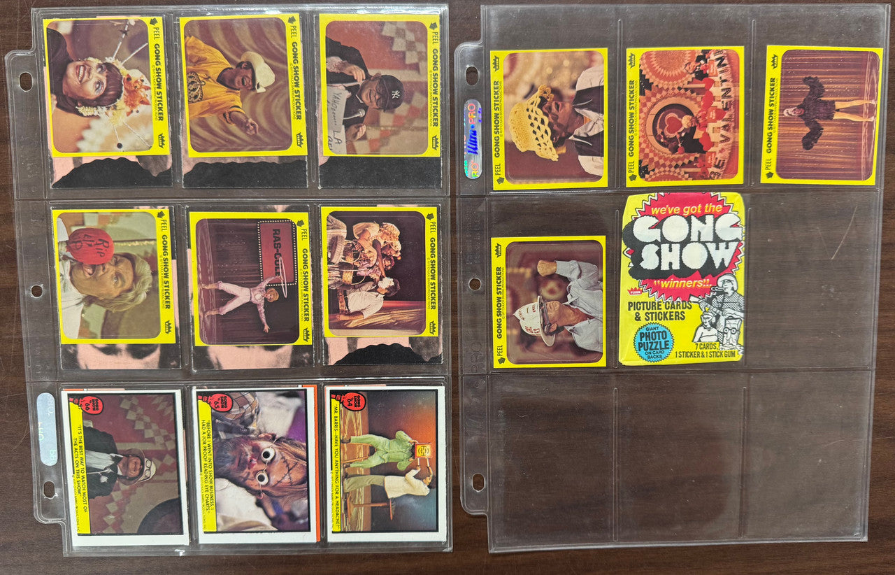 1976 Fleer The Gong Show Complete Card Set (66) W/ Stickers (10) NM