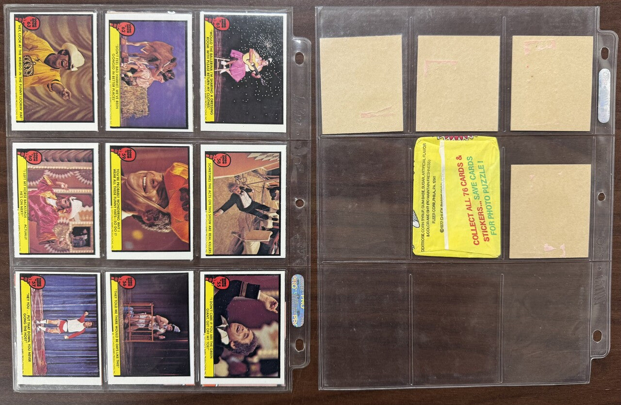 1976 Fleer The Gong Show Complete Card Set (66) W/ Stickers (10) NM