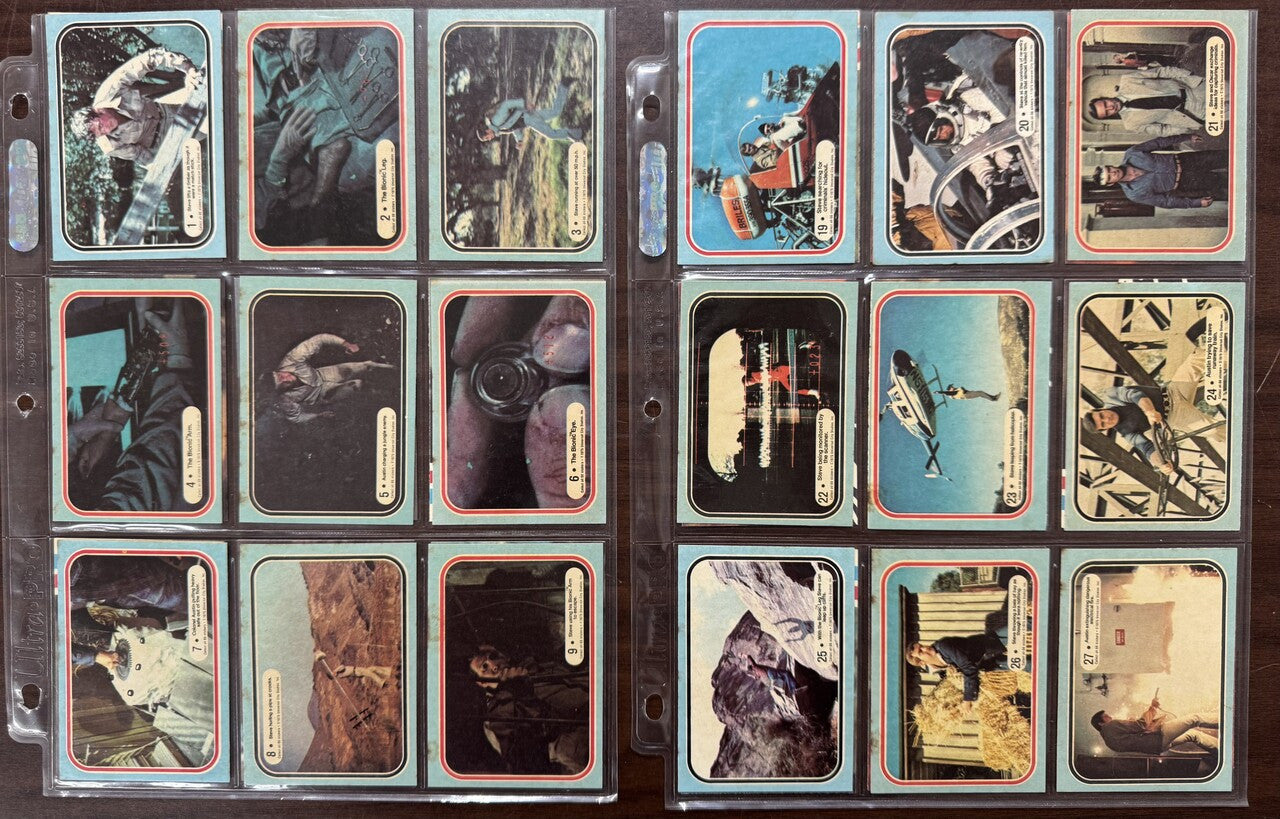 1975 Donruss The Six Million Dollar Man Complete Card Set (66) EX