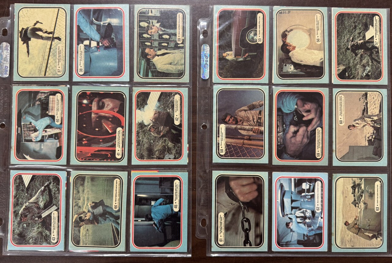 1975 Donruss The Six Million Dollar Man Complete Card Set (66) EX