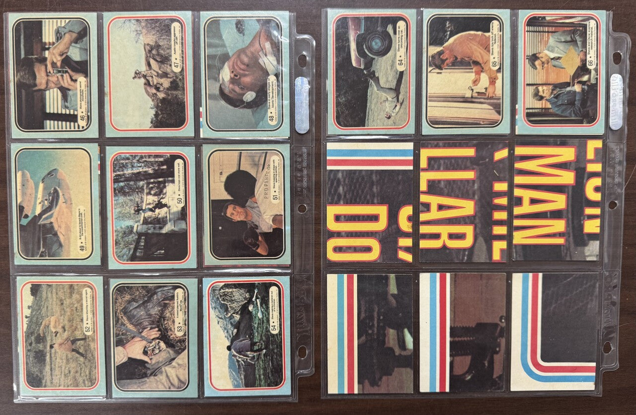 1975 Donruss The Six Million Dollar Man Complete Card Set (66) EX