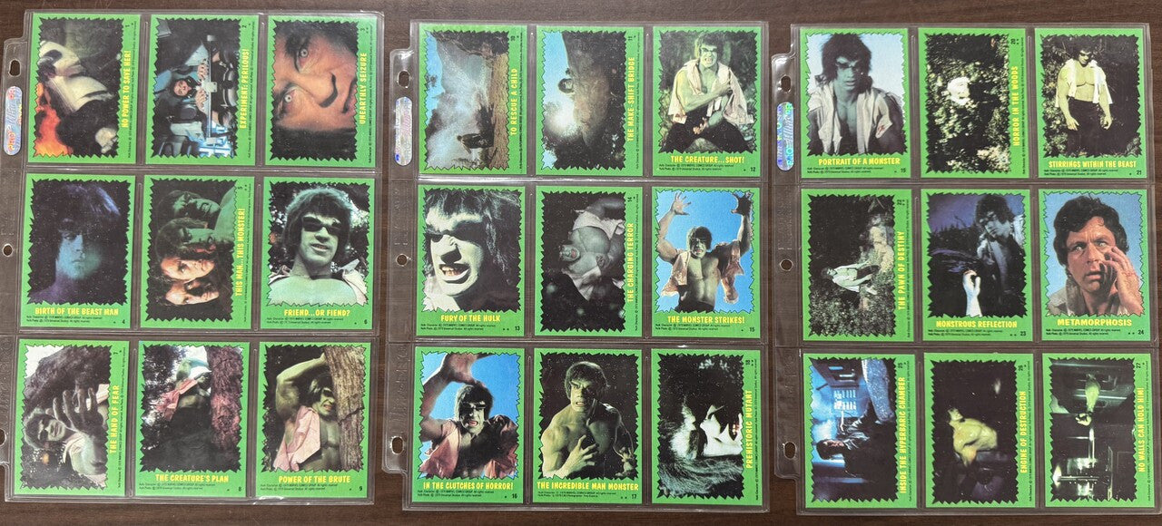 1979 Topps Marvel The Hulk Complete Card Set (88) W/ Stickers (17/22) EX