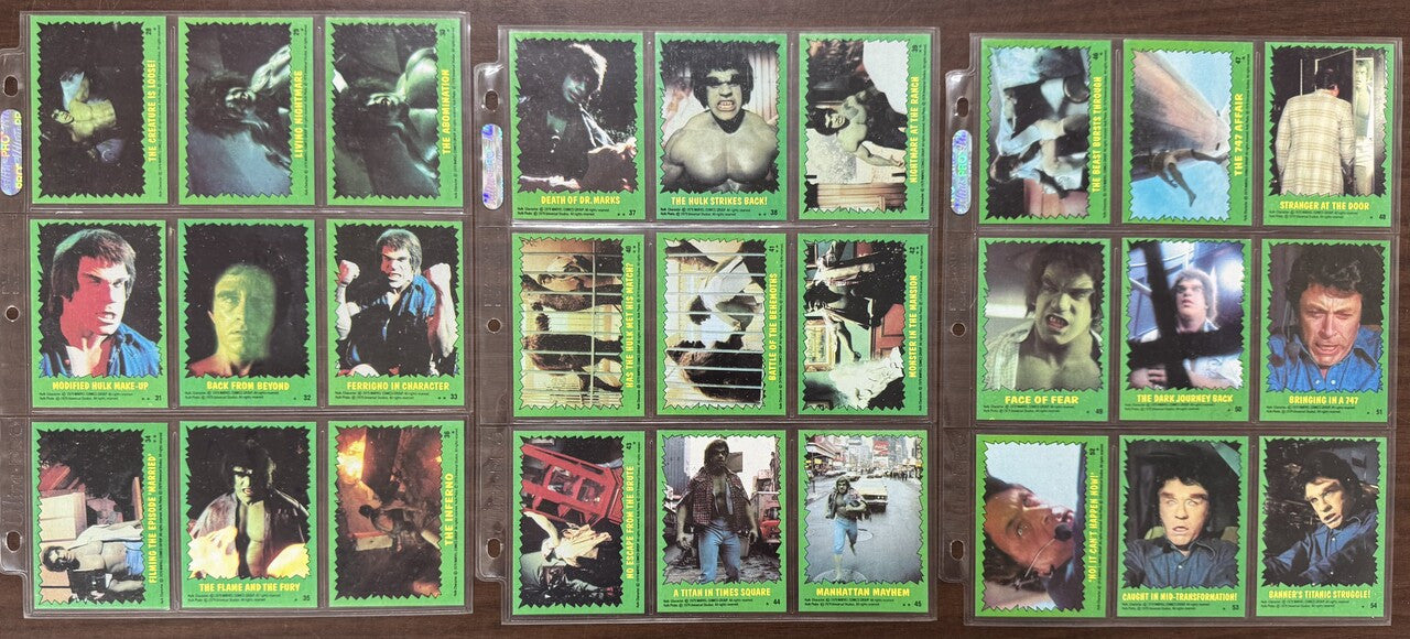 1979 Topps Marvel The Hulk Complete Card Set (88) W/ Stickers (17/22) EX