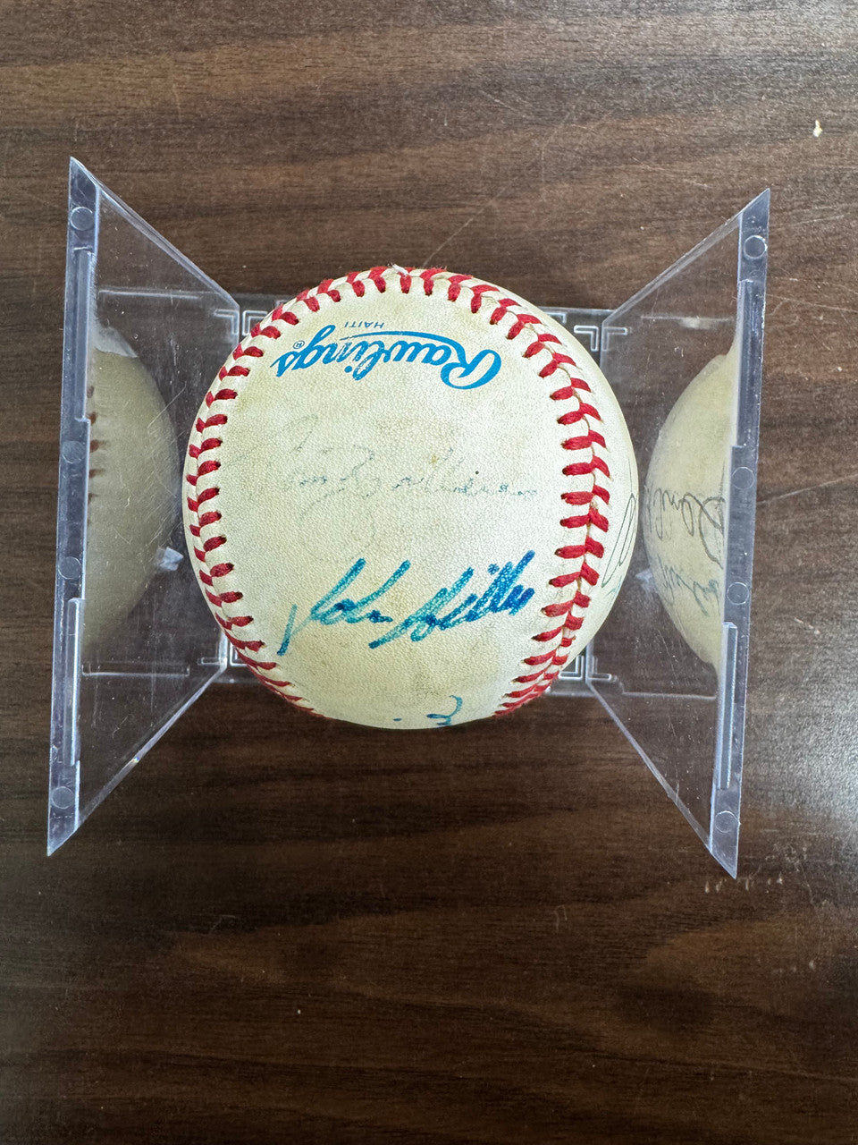 Kaline, Brookens, Hiller ++ Signed Autographed Rawlings OAL Baseball JSA
