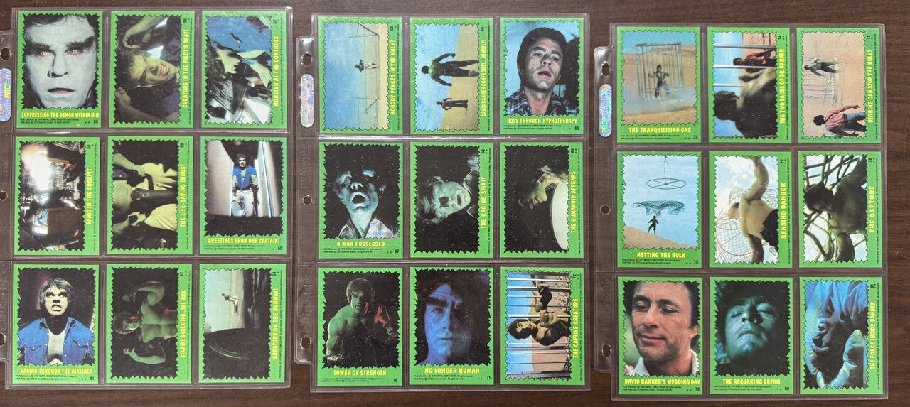 1979 Topps Marvel The Hulk Complete Card Set (88) W/ Stickers (17/22) EX