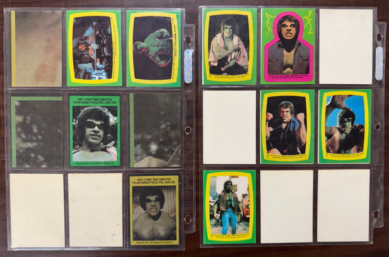 1979 Topps Marvel The Hulk Complete Card Set (88) W/ Stickers (17/22) EX