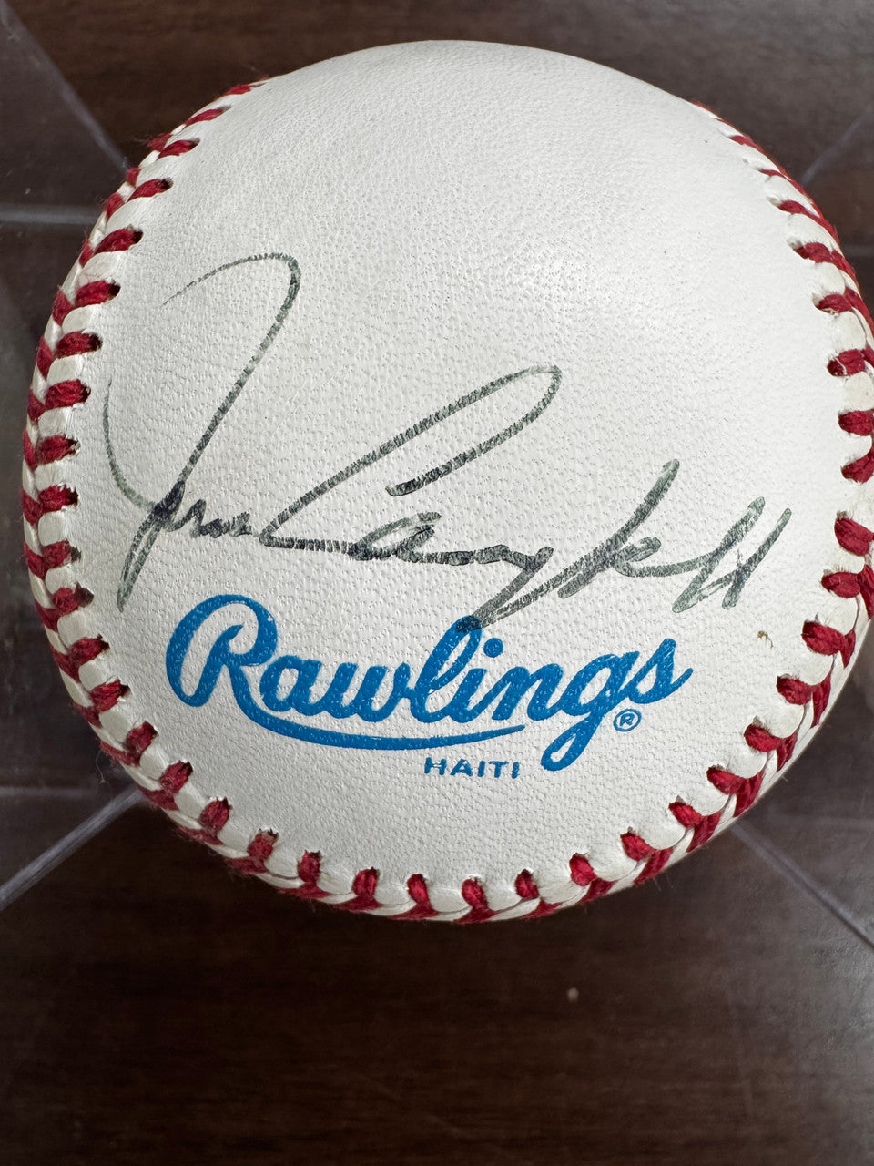 Jim Campbell Signed Autographed Rawlings OAL Baseball JSA *665