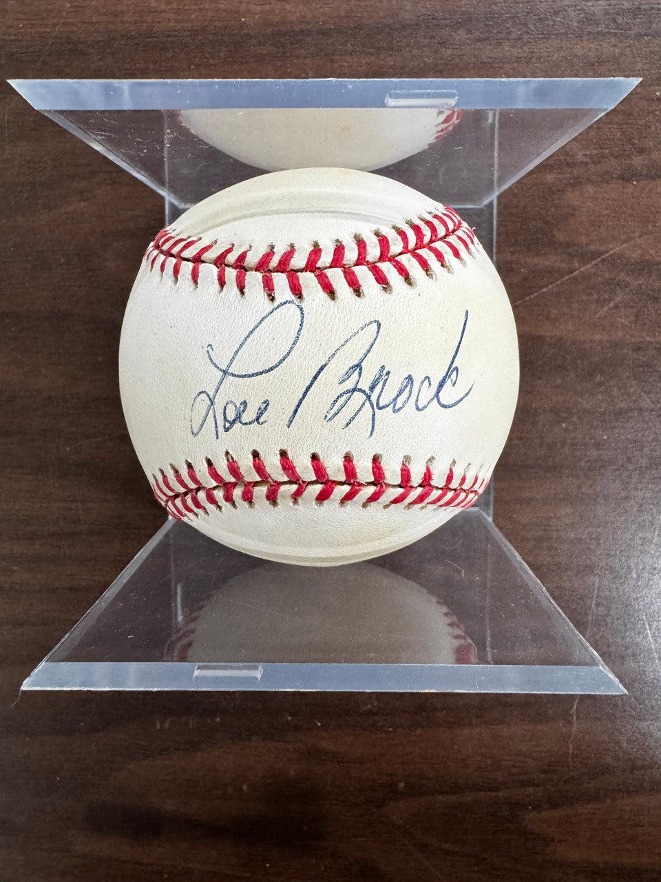 Lou Brock Signed Autographed Rawlings ONL Baseball JSA *579